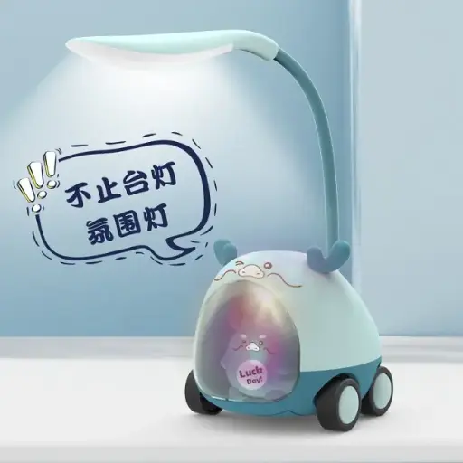 Cute LED Plastic Night Lamp On Wheel